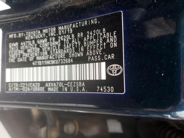 Photo 11 VIN: 4T1B11HK9KU732684 - TOYOTA CAMRY 