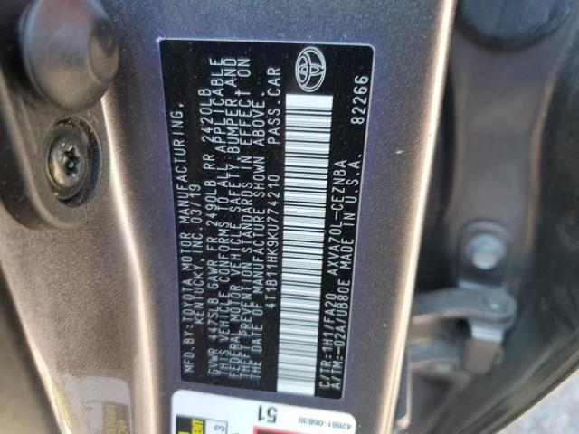 Photo 11 VIN: 4T1B11HK9KU774210 - TOYOTA CAMRY L 