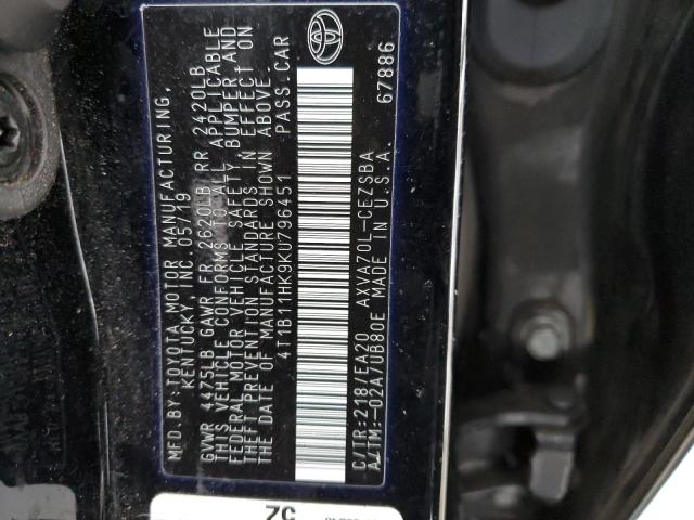 Photo 11 VIN: 4T1B11HK9KU796451 - TOYOTA CAMRY 