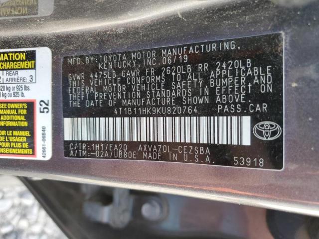 Photo 11 VIN: 4T1B11HK9KU820764 - TOYOTA CAMRY 