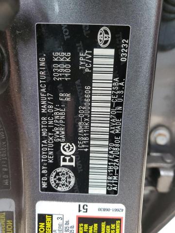 Photo 11 VIN: 4T1B11HKXJU006606 - TOYOTA CAMRY 