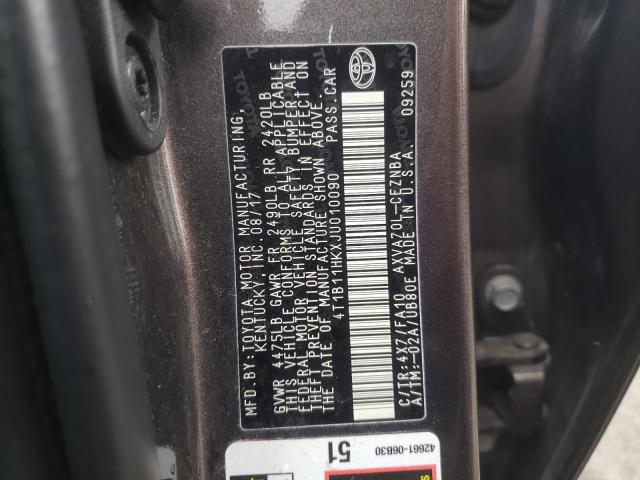 Photo 11 VIN: 4T1B11HKXJU010090 - TOYOTA CAMRY L 