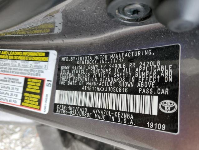 Photo 11 VIN: 4T1B11HKXJU050816 - TOYOTA CAMRY L 