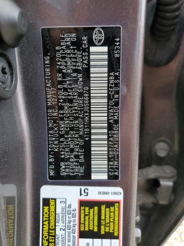 Photo 12 VIN: 4T1B11HKXJU566870 - TOYOTA CAMRY L 