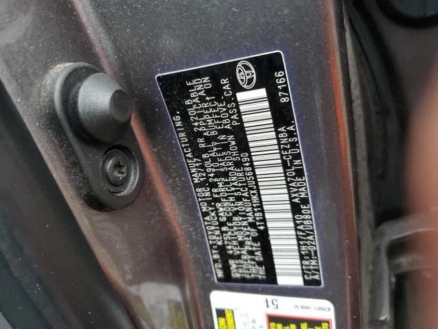 Photo 11 VIN: 4T1B11HKXJU568490 - TOYOTA CAMRY L 