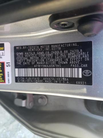 Photo 9 VIN: 4T1B11HKXJU587945 - TOYOTA CAMRY L 