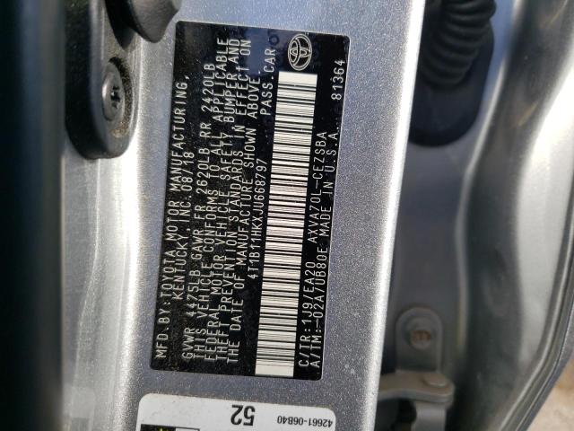 Photo 11 VIN: 4T1B11HKXJU668797 - TOYOTA CAMRY 