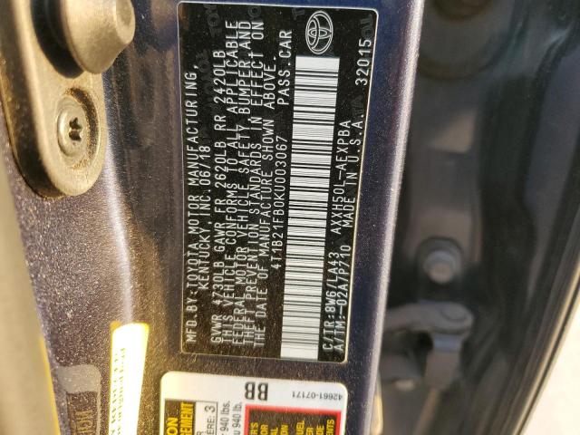 Photo 11 VIN: 4T1B21FB0KU003067 - TOYOTA AVALON 