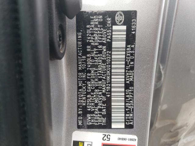 Photo 11 VIN: 4T1B21HK0KU010372 - TOYOTA CAMRY HYBR 