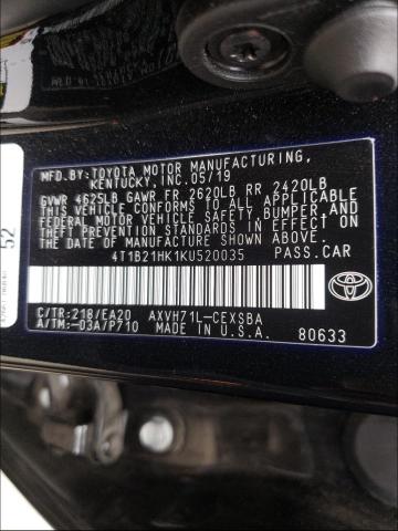 Photo 9 VIN: 4T1B21HK1KU520035 - TOYOTA CAMRY HYBR 