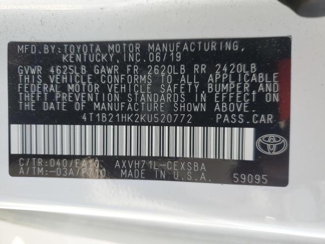 Photo 12 VIN: 4T1B21HK2KU520772 - TOYOTA CAMRY HYBR 