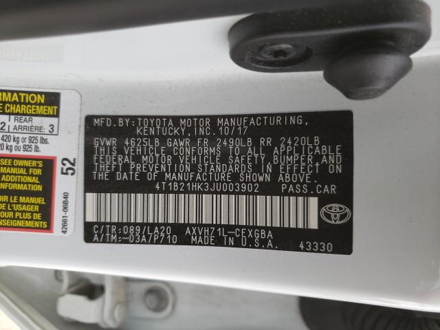 Photo 9 VIN: 4T1B21HK3JU003902 - TOYOTA CAMRY HYBR 