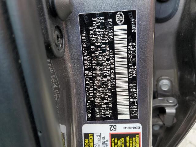 Photo 11 VIN: 4T1B21HK3JU005147 - TOYOTA CAMRY HYBR 