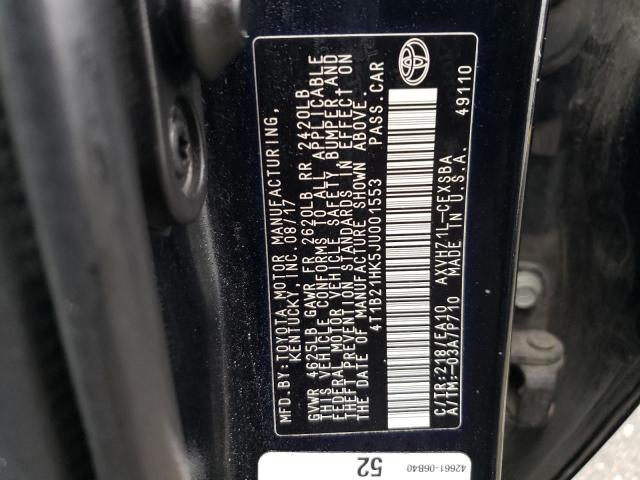 Photo 11 VIN: 4T1B21HK5JU001553 - TOYOTA CAMRY HYBR 