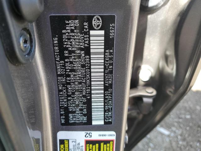 Photo 9 VIN: 4T1B21HK5KU012389 - TOYOTA CAMRY HYBR 