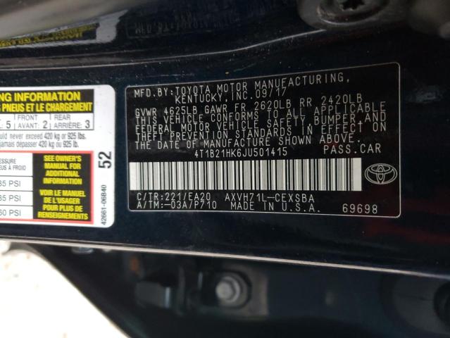 Photo 12 VIN: 4T1B21HK6JU501415 - TOYOTA CAMRY HYBR 