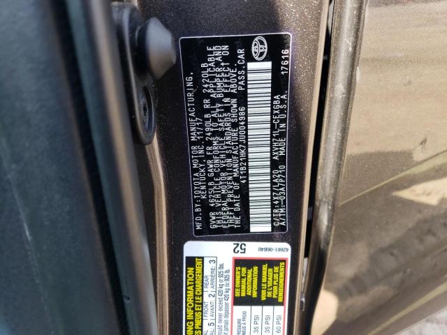 Photo 11 VIN: 4T1B21HK7JU004986 - TOYOTA CAMRY 