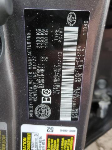 Photo 11 VIN: 4T1B21HK7NU017713 - TOYOTA CAMRY 