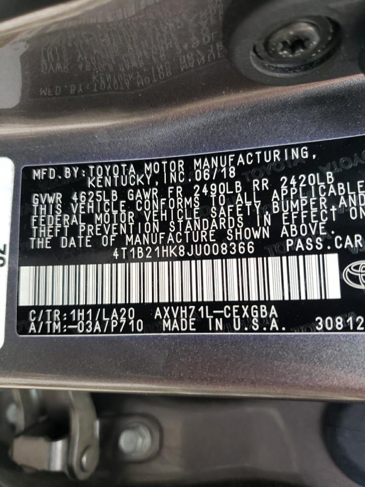 Photo 11 VIN: 4T1B21HK8JU008366 - TOYOTA CAMRY 