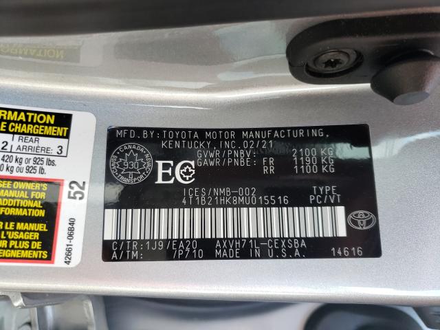 Photo 9 VIN: 4T1B21HK8MU015516 - TOYOTA CAMRY XLE 