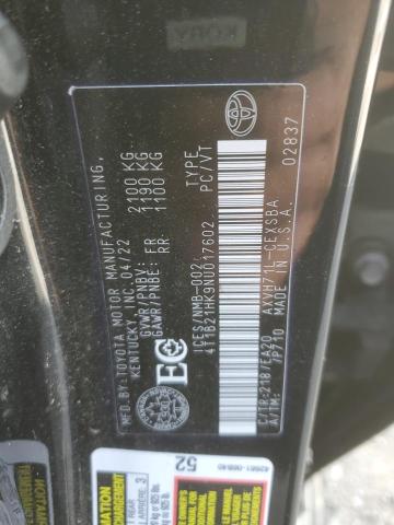 Photo 11 VIN: 4T1B21HK9NU017602 - TOYOTA CAMRY XLE 