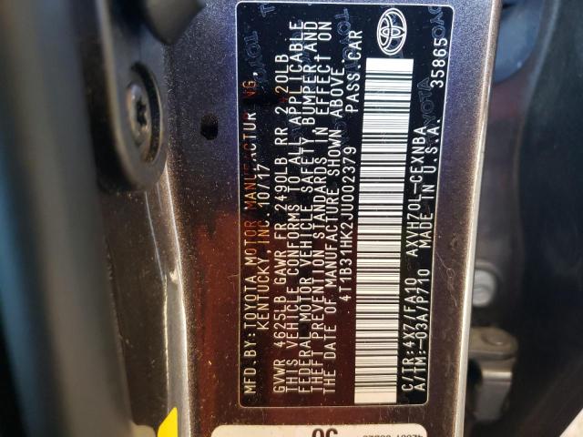 Photo 12 VIN: 4T1B31HK2JU002379 - TOYOTA CAMRY LE 