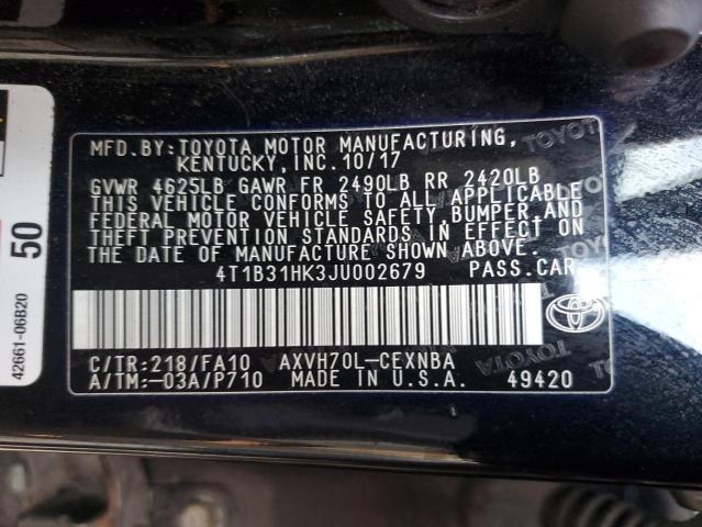 Photo 11 VIN: 4T1B31HK3JU002679 - TOYOTA CAMRY LE 