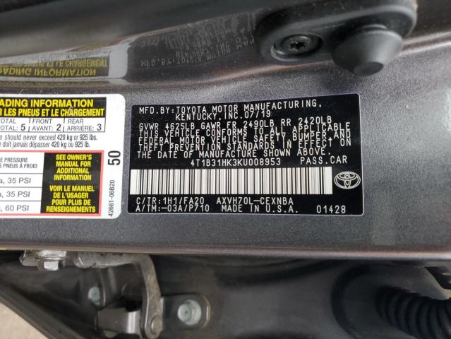 Photo 11 VIN: 4T1B31HK3KU008953 - TOYOTA CAMRY 