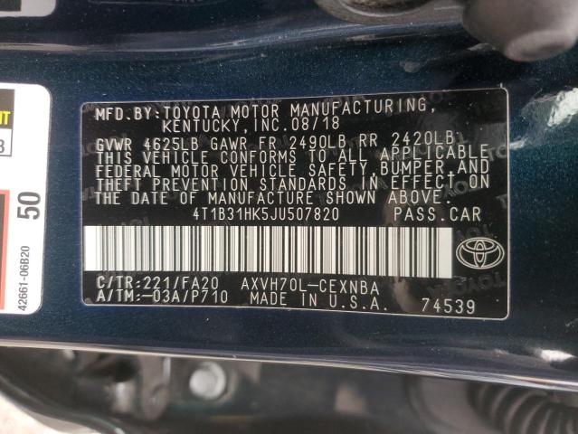 Photo 11 VIN: 4T1B31HK5JU507820 - TOYOTA CAMRY LE 