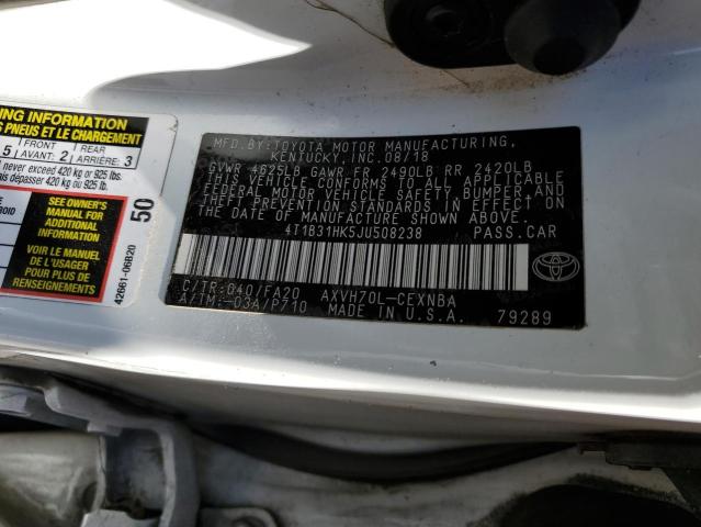 Photo 11 VIN: 4T1B31HK5JU508238 - TOYOTA CAMRY LE 