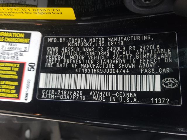 Photo 9 VIN: 4T1B31HK9JU004744 - TOYOTA CAMRY LE 