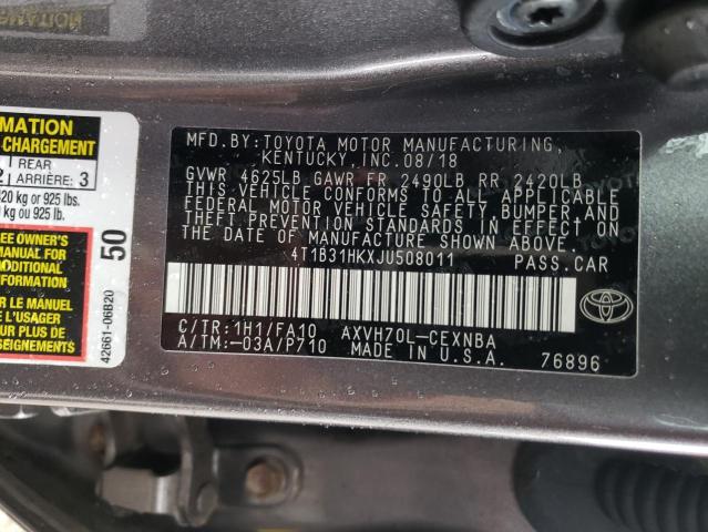 Photo 11 VIN: 4T1B31HKXJU508011 - TOYOTA CAMRY LE 