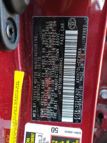 Photo 11 VIN: 4T1B31HKXJU508445 - TOYOTA CAMRY LE 