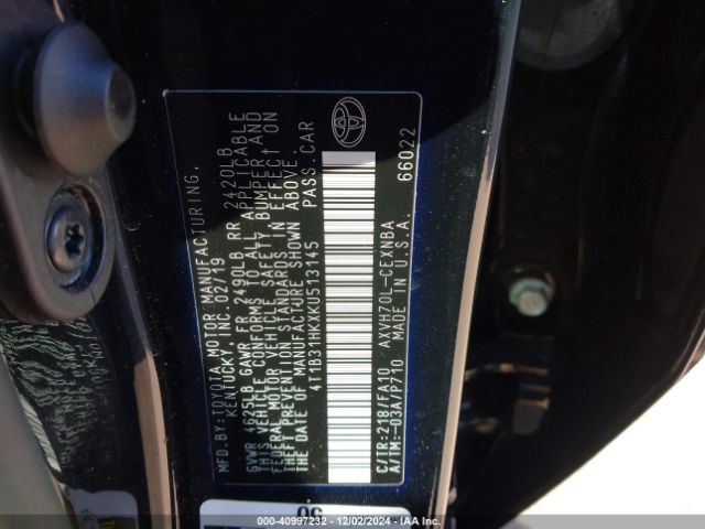 Photo 8 VIN: 4T1B31HKXKU513145 - TOYOTA CAMRY 