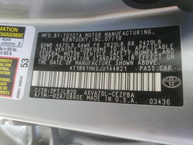 Photo 9 VIN: 4T1B61HK0JU144821 - TOYOTA CAMRY XSE 