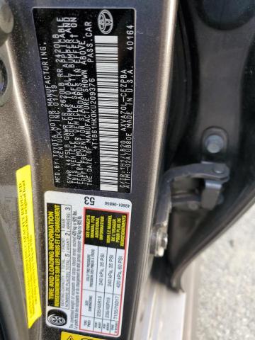 Photo 12 VIN: 4T1B61HK0KU209376 - TOYOTA CAMRY XSE 