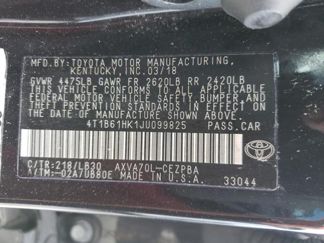 Photo 9 VIN: 4T1B61HK1JU099825 - TOYOTA CAMRY XSE 