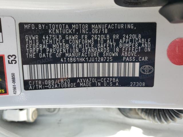 Photo 12 VIN: 4T1B61HK1JU128725 - TOYOTA CAMRY 