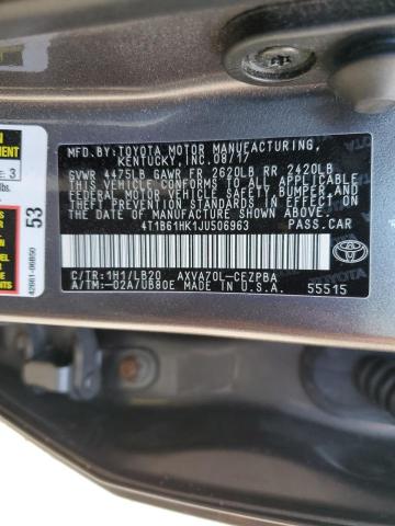 Photo 11 VIN: 4T1B61HK1JU506963 - TOYOTA CAMRY XSE 