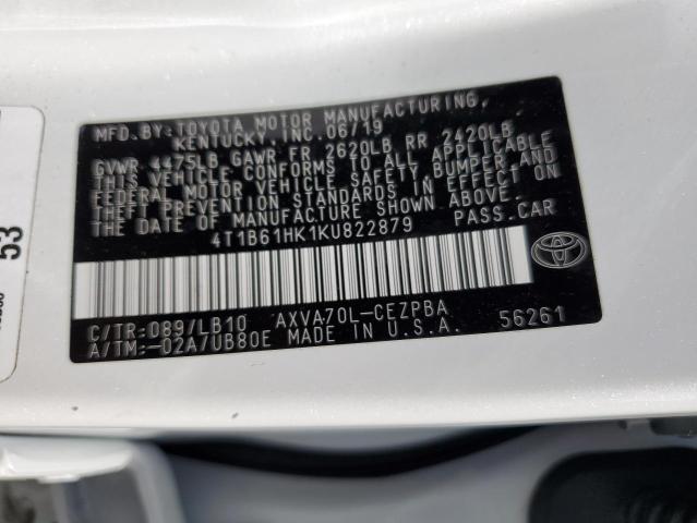 Photo 9 VIN: 4T1B61HK1KU822879 - TOYOTA CAMRY XSE 