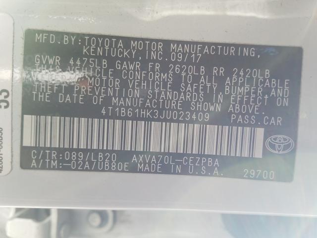 Photo 9 VIN: 4T1B61HK3JU023409 - TOYOTA CAMRY XSE 