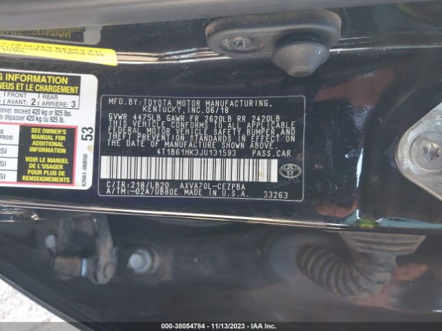 Photo 8 VIN: 4T1B61HK3JU131593 - TOYOTA CAMRY 