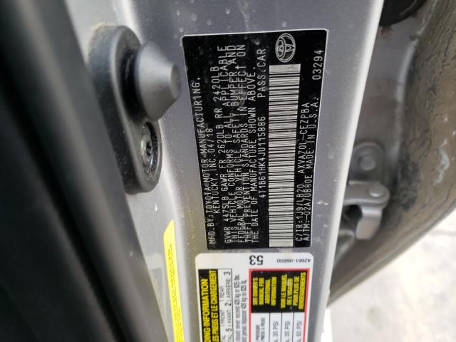 Photo 9 VIN: 4T1B61HK4JU115886 - TOYOTA CAMRY XSE 