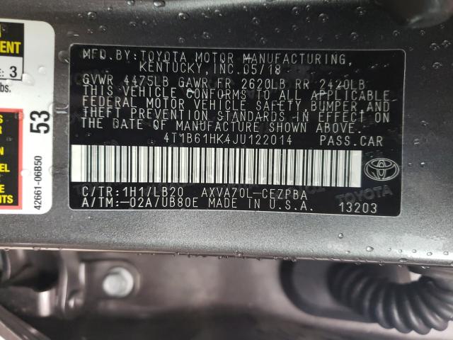 Photo 9 VIN: 4T1B61HK4JU122014 - TOYOTA CAMRY XSE 