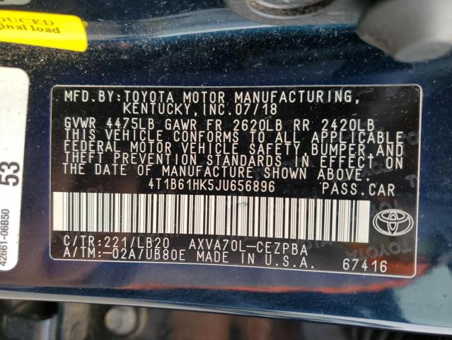 Photo 11 VIN: 4T1B61HK5JU656896 - TOYOTA CAMRY XSE 