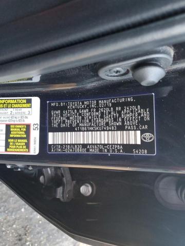 Photo 11 VIN: 4T1B61HK5KU749483 - TOYOTA CAMRY 