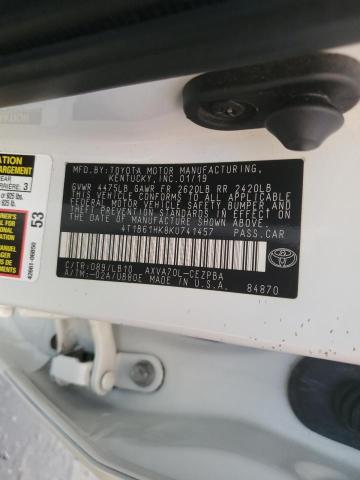 Photo 12 VIN: 4T1B61HK8KU741457 - TOYOTA CAMRY XSE 