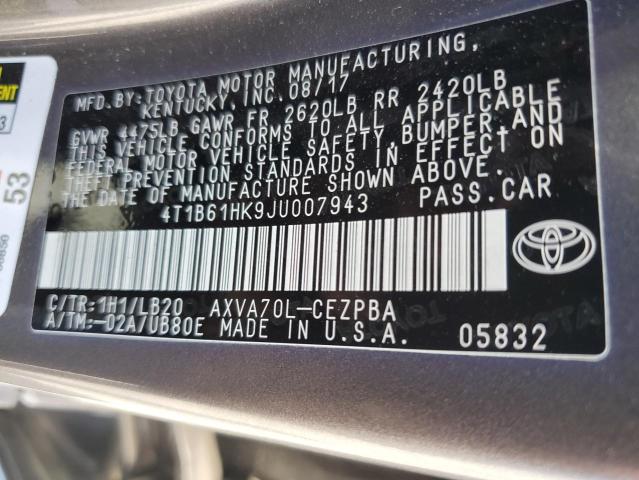 Photo 11 VIN: 4T1B61HK9JU007943 - TOYOTA CAMRY XSE 