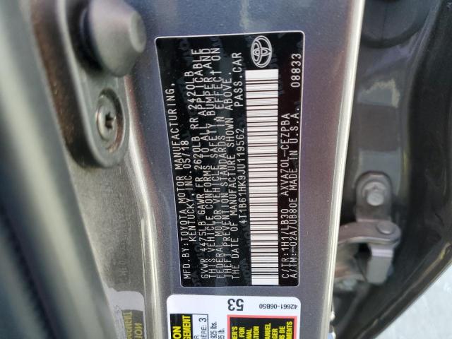 Photo 12 VIN: 4T1B61HK9JU119562 - TOYOTA CAMRY XSE 