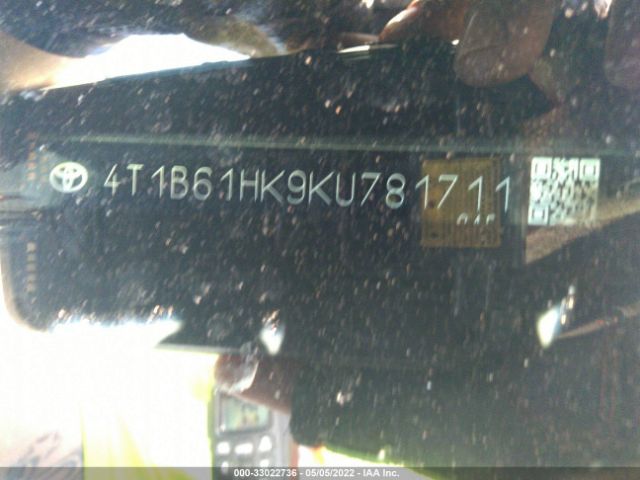 Photo 8 VIN: 4T1B61HK9KU781711 - TOYOTA CAMRY 